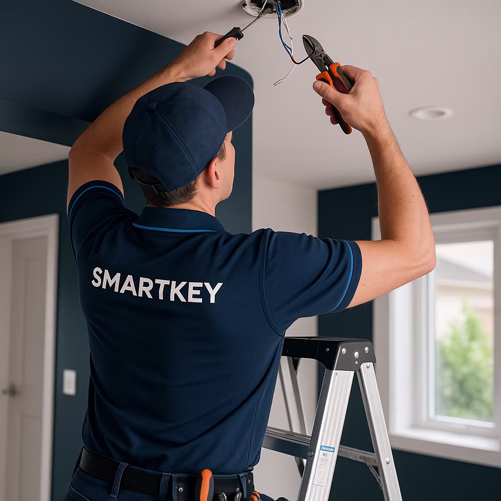 SmartKey Property Management technician performing maintenance service